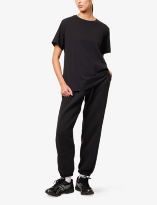 Lululemon Womens Black All Yours Round-neck Stretch-cotton T-shirt
