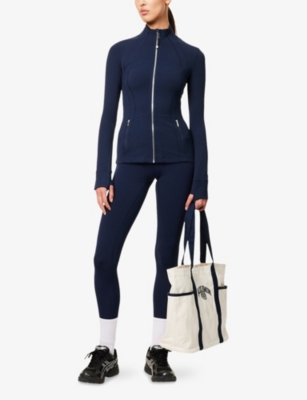 Lululemon Womens True Navy Mirror Silver Define High-neck Stretch-woven Jacket
