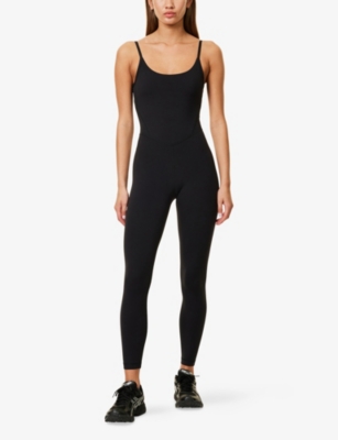 Lululemon Womens Align V-back Stretch-jersey Bodysuit Black In Black