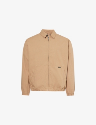 Adsum Mens Brown Crew Collared Cotton Jacket