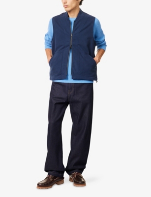 ADSUM: Patch-Pocket Top-Stitch Fleece Vest