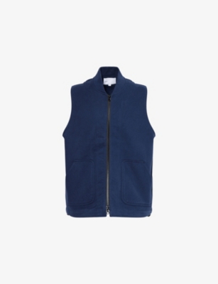 ADSUM: Patch-Pocket Top-Stitch Fleece Vest