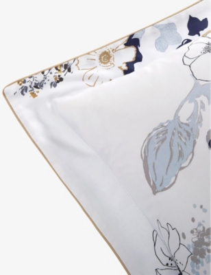 Yves Delorme Multicoloured Eclipses Floral Standard Oxford Cotton-sateen Pillow Case In Multicoloured