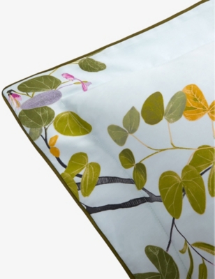 Yves Delorme Multicoloured Luciole Floral Standard Oxford Cotton Pillow Case In Multicoloured