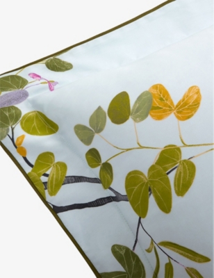 Yves Delorme Multicoloured Luciole Floral Square Oxford Cotton Pillow Case In Multicoloured