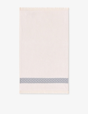 Yves Delorme Multicoloured Ombree Embroidered-stripe Organic-cotton In Multicoloured