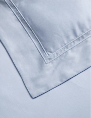 Yves Delorme Celeste Triomphe Cotton Duvet Cov In Celeste