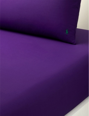 RALPH LAUREN HOME: Polo Player Cotton Fitted Sheet