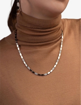 Apm Monaco Womens Rose Gold Alloy Dainty 18ct Rose Gold-plated Alloy And Cubic Zirconia Necklace In Rose Gold Alloy