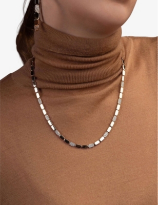 Apm Monaco Womens Dainty 18ct Yellow Gold-plated Alloy And Cubic Zirconia Necklace In Yellow Gold