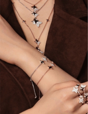 APM MONACO: Triple Météorites Sterling-Silver and Cubic Zirconia Bracelet