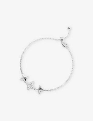 APM MONACO: Triple Météorites Sterling-Silver and Cubic Zirconia Bracelet