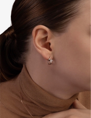 APM MONACO: Météorites 18ct Yellow Gold-Plated Alloy and Cubic Zirconia Hoop Earrings