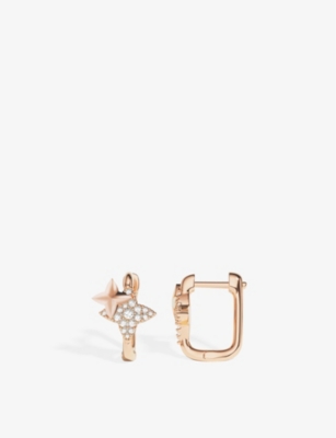 APM MONACO: Météorites 18ct Yellow Gold-Plated Alloy and Cubic Zirconia Hoop Earrings