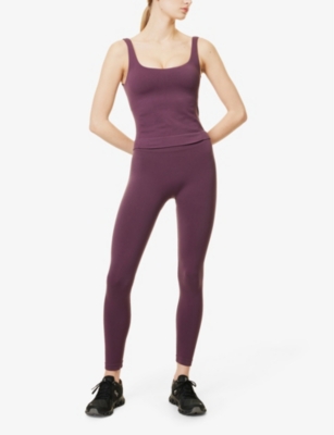 Sculpt Seamless Shoulder-Straps Stretch-Woven Blend Top