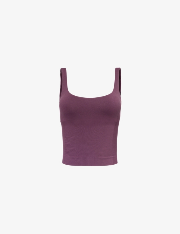 Sculpt Seamless Shoulder-Straps Stretch-Woven Blend Top