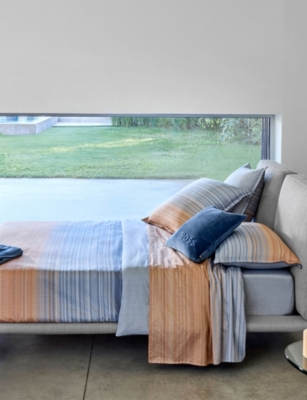 BOSS: Striped Cotton Flat Sheet