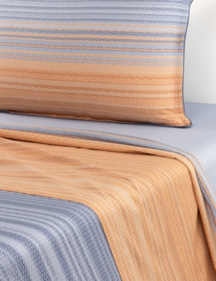 BOSS: Striped Cotton Flat Sheet