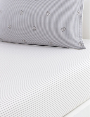 BOSS: DOUBLEB Single Cotton Fitted Sheet