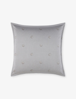 BOSS: Double B Striped Cotton-Sateen Oxford Pillowcase 65cm x 65cm