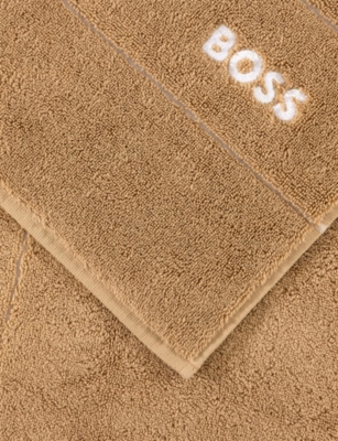 BOSS: Logo-Embroidery Cotton Bath Mat 50cm x 70cm