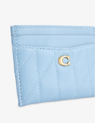 COACH: Essentials Logo-Plaque Quilted Leather Cardholder