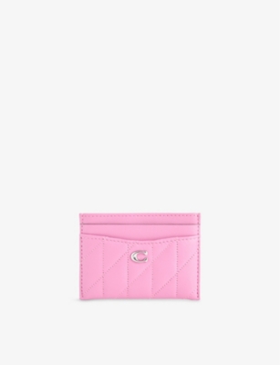 COACH: Essentials Logo-Plaque Quilted Leather Cardholder