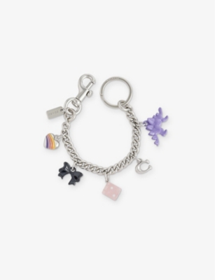 COACH: Silver Motif Chain Brass Bag Charm