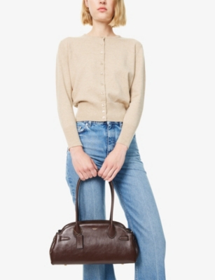 Coach Womens Empire 34 Leather Carryall Bag Maple