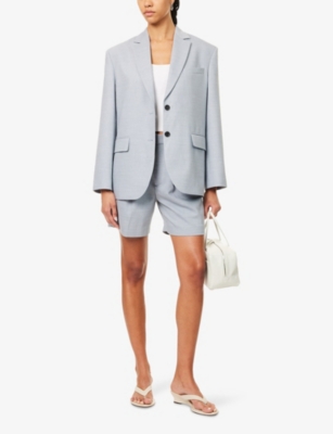 ANINE BING: Quinn Single-Breasted Woven Blazer