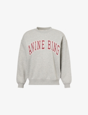 ANINE BING: Spencer Graphic-Logo Print Jersey Sweatshirt