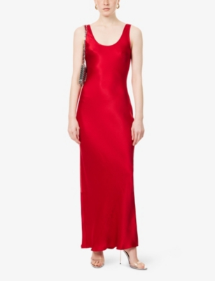 ANINE BING: Alison Scoop-Neck Silk Maxi Dress