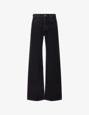 ANINE BING: Hugh Wide-Leg High-Rise Jeans