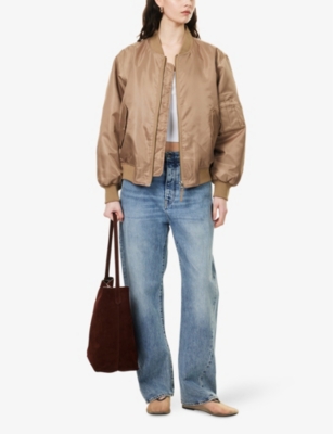 ANINE BING: Leon Relaxed Shell Bomber Jacket