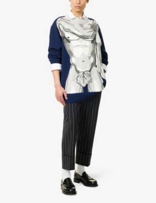 CHARLES JEFFREY LOVERBOY: Sexy Bust Embroidered Knitted Jumper