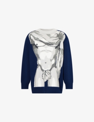 CHARLES JEFFREY LOVERBOY: Sexy Bust Embroidered Knitted Jumper