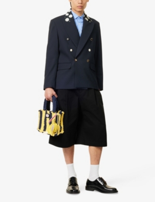 CHARLES JEFFREY LOVERBOY: Edinburgh Striped Double-Breasted Woven Blazer