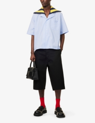 CHARLES JEFFREY LOVERBOY: Hawaiian Contrast-Collar Cotton Shirt