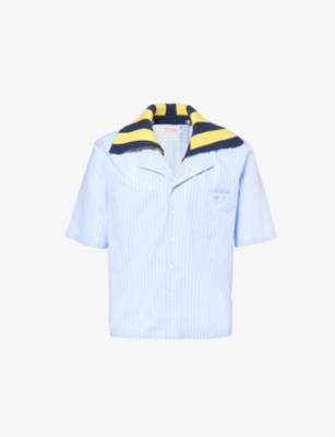 CHARLES JEFFREY LOVERBOY: Hawaiian Contrast-Collar Cotton Shirt