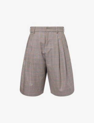 CHARLES JEFFREY LOVERBOY: Aberdeen Check-Print Cotton-Poplin Shorts