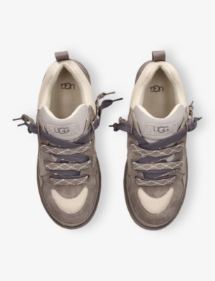 UGG: Lowmel Suede and Mesh Low-Top Trainers