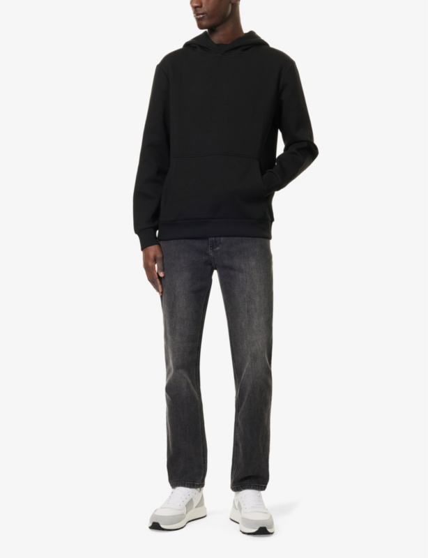 Kangaroo-Pocket Relaxed-Fit Stretch-Jersey Hoody