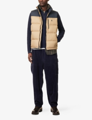 POLO RALPH LAUREN: Logo-Embroidered Padded Shell-Down Gilet