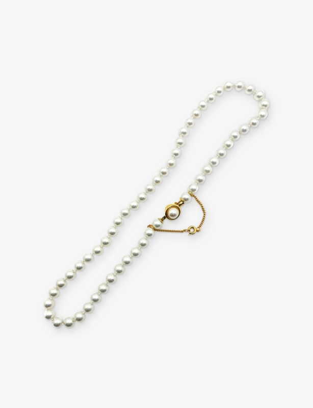 Pre-Loved JGJ Single Gold-Plated Metal And Pearl Bracelet