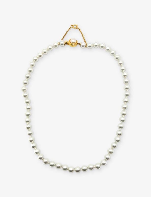 Pre-Loved JGJ Single Gold-Plated Metal And Pearl Bracelet