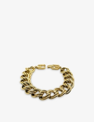 JENNIFER GIBSON JEWELLERY: Pre-loved Givenchy Double Link Gold-Plated Metal Bracelet