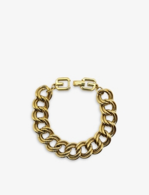 JENNIFER GIBSON JEWELLERY: Pre-loved Givenchy Double Link Gold-Plated Metal Bracelet
