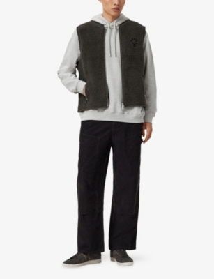 ALLSAINTS: Otis Ribbed-Collar Sherpa Gilet