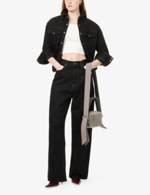 WARDROBE.NYC: Ribbed Cropped Stretch-Cotton Top