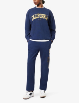 SPORTY & RICH: California Round-Neck Cotton-Jersey Sweatshirt